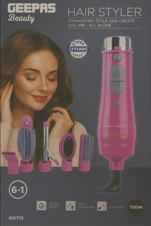 Geepas - 6-in-1 Hair Styler ©